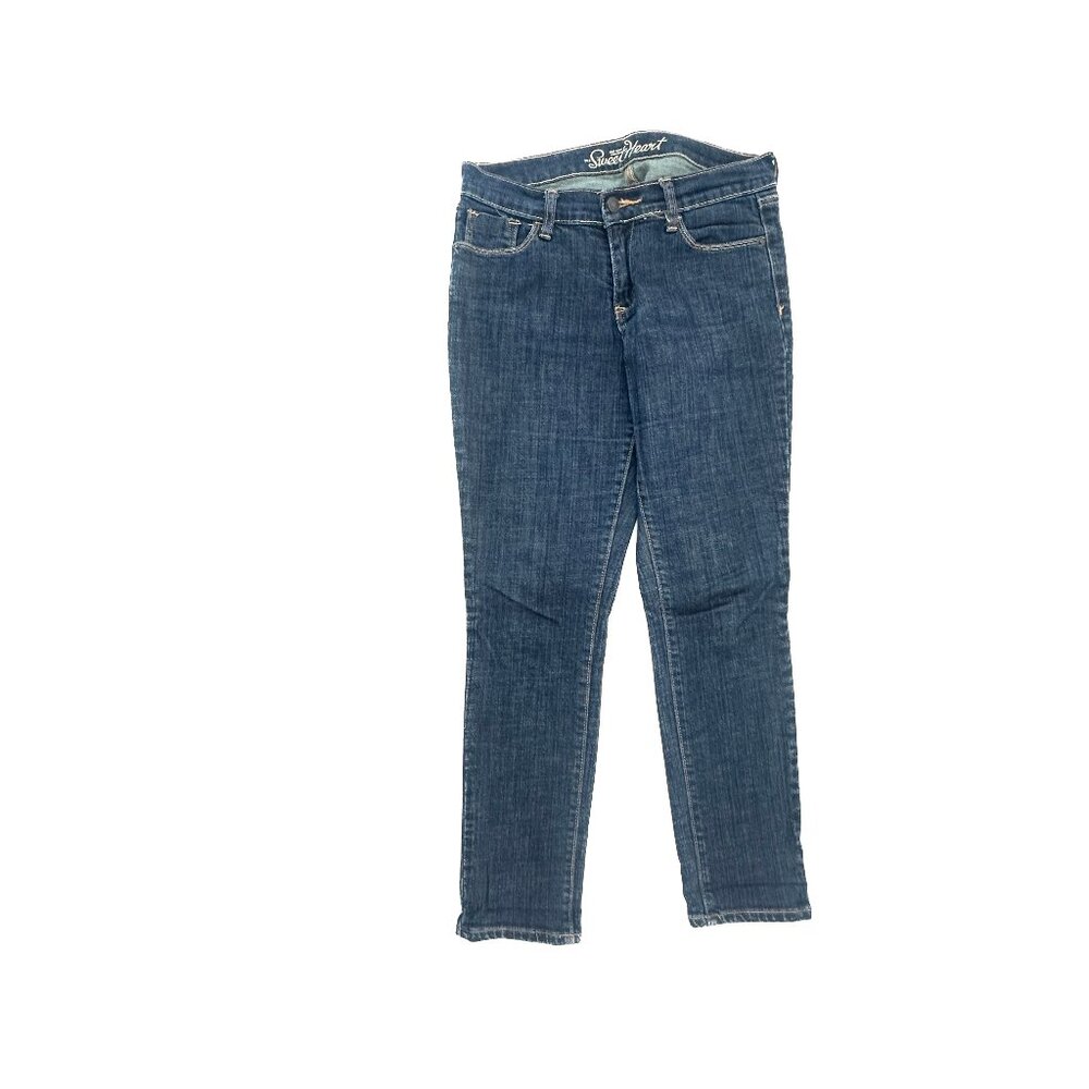 Old Navy The Sweetheart Skinny Jeans Womens 4 Short‎ Dark Blue Denim Low Rise